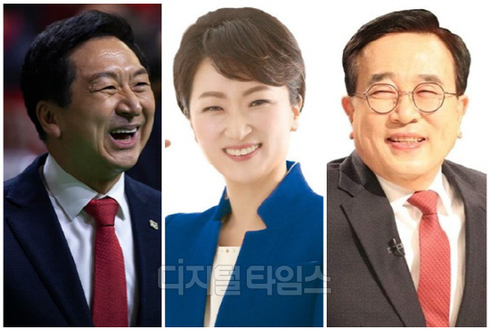 (왼쪽부터) 김기현 국민의힘 대표, 이언주 전 국회의원, 서병수 국민의힘 의원. <디지털타임스 DB>